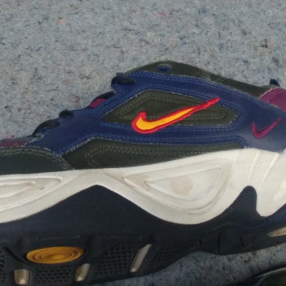 Nike M2K Tekno Mens 7 Shoes Blue Midnight Navy Bordeaux Sequoia AV4789-401 - Picture 10 of 12